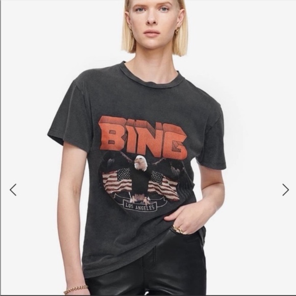 Anine Bing Vintage Eagle Graphic Oversized T-Shirt XS